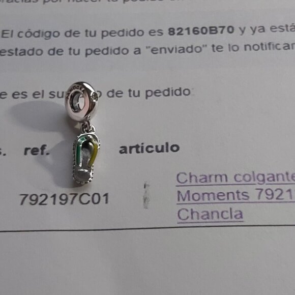 Authentic PANDORA Sterling Silver *Country Edition* Flip-flop Dangle 792197C01 - Picture 2 of 14